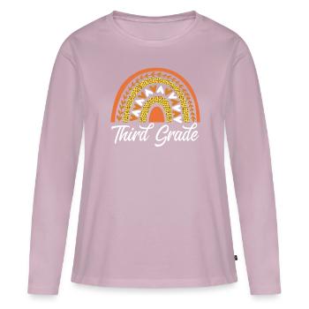 Leopard-regenbogen-design Der Dritten Klasse Für - Frauen Premium Bio Langarmshirt - Altrosa - Vorne - Julia (174cm)