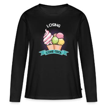 Verlust Von Cone-trol Für Gefrorenen Süßen Fan - Frauen Premium Bio Langarmshirt - Schwarz - Vorne - Julia (174cm)