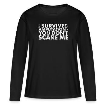 J’ai survécu à une amputation - ils me font - T-shirt manches longues Premium bio Femme - noir - Devant - Julia (174cm)