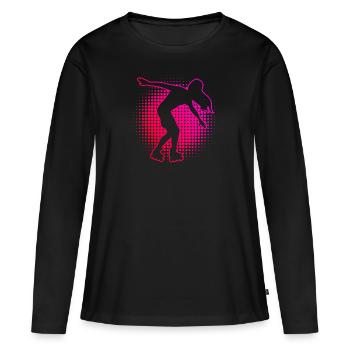 Roller Skating Roller Skate Roller Skating Women - Women's Premium Organic Long Sleeve Shirt - black - Front - Julia (174cm)