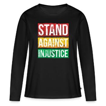 S’opposer à l’injustice pour Pride African - T-shirt manches longues Premium bio Femme - noir - Devant - Julia (174cm)