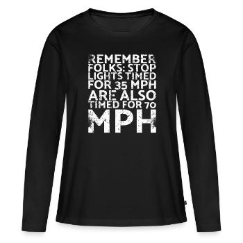 Rappelez-vous que les feux de circulation des gens sur 35 - T-shirt manches longues Premium bio Femme - noir - Devant - Julia (174cm)