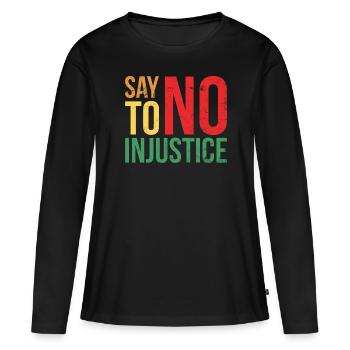 Lean injustice for the proud - Women's Premium Organic Long Sleeve Shirt - black - Front - Julia (174cm)