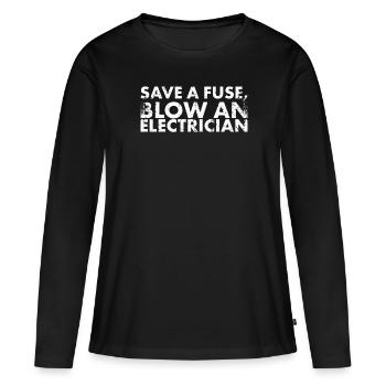 Speichern Sie Einen Sicherungsdurchbruch Eines - Frauen Premium Bio Langarmshirt - Schwarz - Vorne - Julia (174cm)