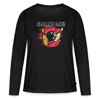 Bowl Design Bowling Player Sport For Bowlers - Women's Premium Organic Long Sleeve Shirt - black - Front - Julia (174cm)