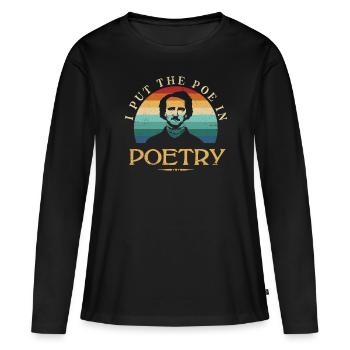 J’ai Den Poe dans la conception de poésie pour la littérature - T-shirt manches longues Premium bio Femme - noir - Devant - Julia (174cm)