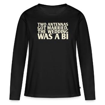 Deux antennes ont le mariage pour la mariée - T-shirt manches longues Premium bio Femme - noir - Devant - Julia (174cm)