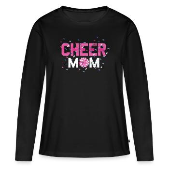 Cheer Mom Design Für Cheerleader Cheer - Frauen Premium Bio Langarmshirt - Schwarz - Vorne - Julia (174cm)