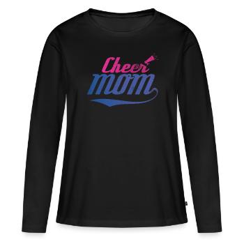 Cheer Mom Design Für Cheerleader Cheer - Frauen Premium Bio Langarmshirt - Schwarz - Vorne - Julia (174cm)
