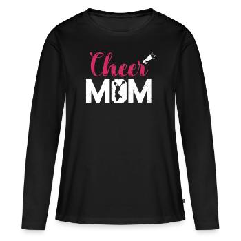 Cheer Mom Design Für Cheerleader Cheer - Frauen Premium Bio Langarmshirt - Schwarz - Vorne - Julia (174cm)