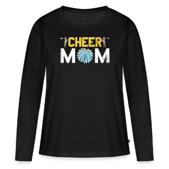 Cheer Mom Design Für Cheerleader Cheer - Frauen Premium Bio Langarmshirt - Schwarz - Vorne - Julia (174cm)