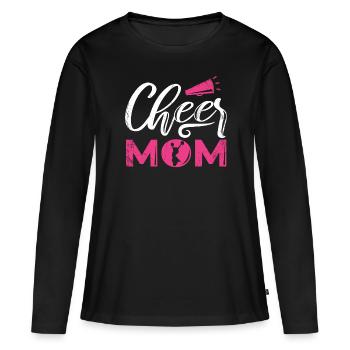Cheer Mom Design Für Cheerleader Cheer - Frauen Premium Bio Langarmshirt - Schwarz - Vorne - Julia (174cm)