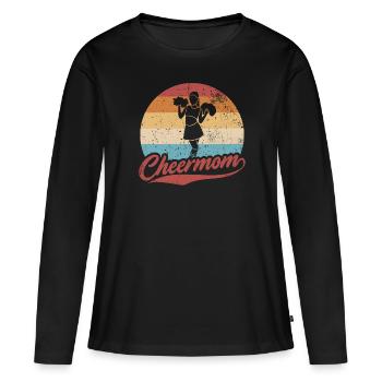 Cheer Mom Design Für Cheerleader Cheer - Frauen Premium Bio Langarmshirt - Schwarz - Vorne - Julia (174cm)