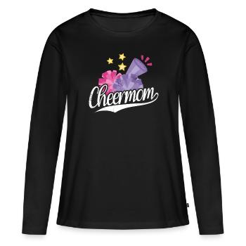 Cheer Mom Design Für Cheerleader Cheer - Frauen Premium Bio Langarmshirt - Schwarz - Vorne - Julia (174cm)