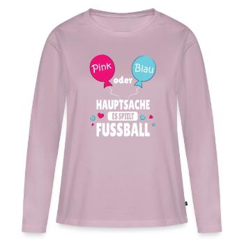 Gender Reveal- Babyparty - Frauen Premium Bio Langarmshirt - Altrosa - Vorne - Julia (174cm)