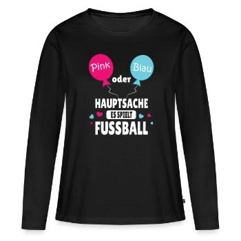 Gender Reveal- Babyparty - Frauen Premium Bio Langarmshirt - Schwarz - Vorne - Julia (174cm)