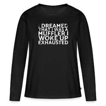 J’ai rêvé que j’étais un silencieux, - T-shirt manches longues Premium bio Femme - noir - Devant - Julia (174cm)