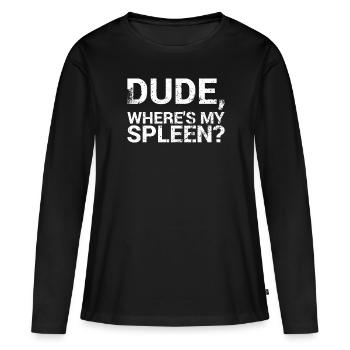 Mec, où est ma rate? Survivant de l' - T-shirt manches longues Premium bio Femme - noir - Devant - Julia (174cm)