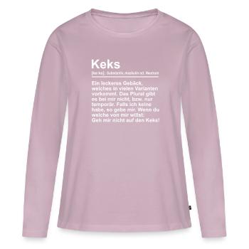 Keks Definition - Frauen Premium Bio Langarmshirt - Altrosa - Vorne - Julia (174cm)