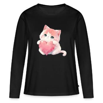 Teddy Bear Cuddly Toy Toy Sleep T-shirt - Women's Premium Organic Long Sleeve Shirt - black - Front - Julia (174cm)