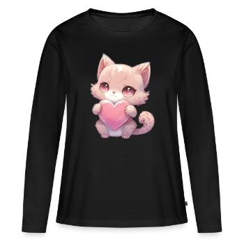 Teddy Bear Cuddly Toy Toy Sleep T-shirt - Women's Premium Organic Long Sleeve Shirt - black - Front - Julia (174cm)