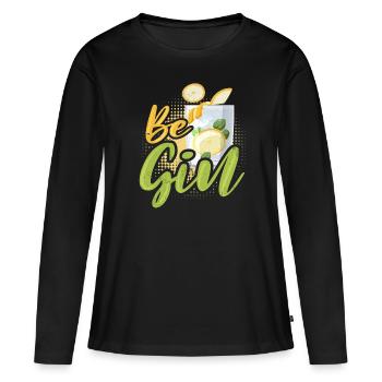 Getting started - Women's Premium Organic Long Sleeve Shirt - black - Front - Julia (174cm)