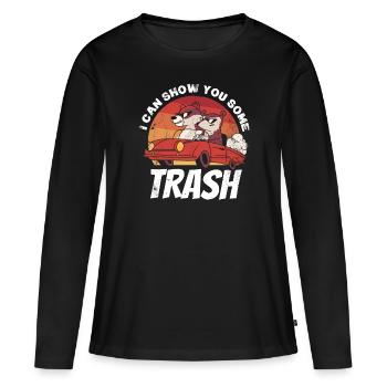 Ich Kann Dir Etwas Müll Zeigen - Frauen Premium Bio Langarmshirt - Schwarz - Vorne - Julia (174cm)