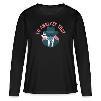 J’analyserais cela, les enquêteurs - T-shirt manches longues Premium bio Femme - noir - Devant - Julia (174cm)
