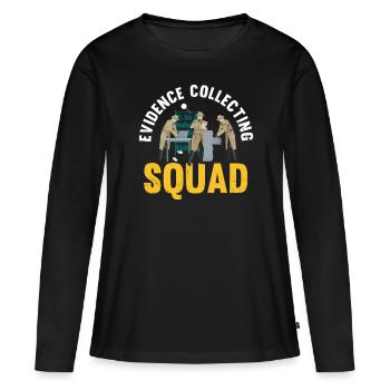Escouade de collecte d’éléments de preuve, enquêteur - T-shirt manches longues Premium bio Femme - noir - Devant - Julia (174cm)