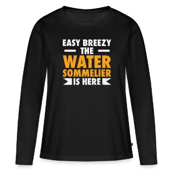 Wasser-sommelier - Frauen Premium Bio Langarmshirt - Schwarz - Vorne - Julia (174cm)