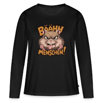 Bääh Menschen Lustiger Hamster - T-shirt manches longues Premium bio Femme - noir - Devant - Julia (174cm)