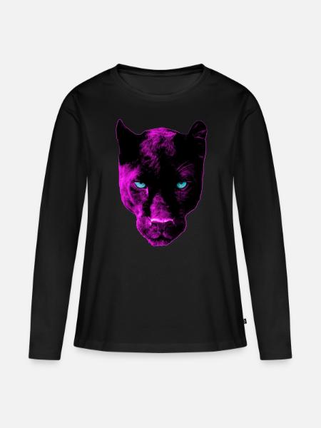 Pink Panther Geschenkidee - Frauen Premium Bio Langarmshirt - Schwarz
