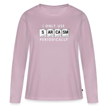 Sarcasm - funny chemistry T-Shirt - T-shirt manches longues Premium bio Femme - rose poudré - Devant - Julia (174cm)