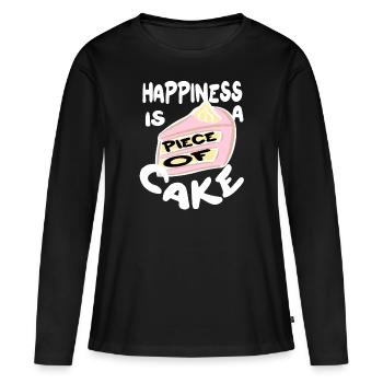 gateau gateau - T-shirt manches longues Premium bio Femme - noir - Devant - Julia (174cm)