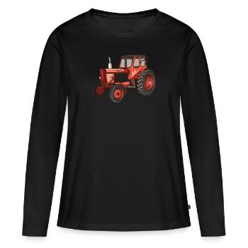 Farmer tractor trecker acres DDR LPG gift - Women's Premium Organic Long Sleeve Shirt - black - Front - Julia (174cm)