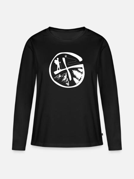 Geocaching Geocache Geocacher Geocach Logbuch - Frauen Premium Bio Langarmshirt - Schwarz