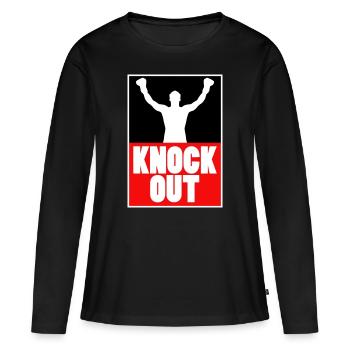 Boxe Knock Out Champion Boxer Sports Gift - T-shirt manches longues Premium bio Femme - noir - Devant - Julia (174cm)