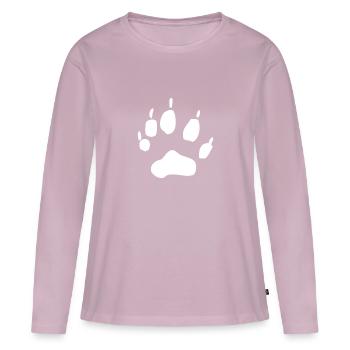 Paw | Bestseller | - Women's Premium Organic Long Sleeve Shirt - dusky pink - Front - Julia (174cm)