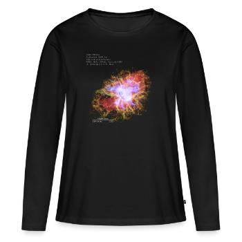 Crab Nebula - Women's Premium Organic Long Sleeve Shirt - black - Front - Julia (174cm)