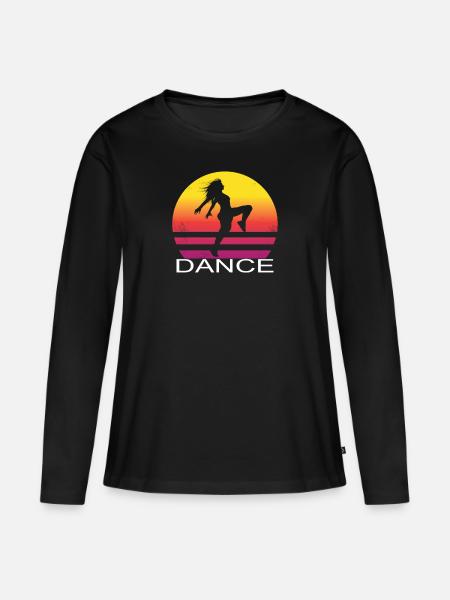 Danse vintage danse danse cadeau - T-shirt manches longues Premium bio Femme - noir