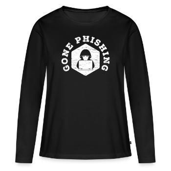 Gone Phishing Cyber Security Master Hacker - T-shirt manches longues Premium bio Femme - noir - Devant - Julia (174cm)