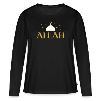 Allah Fier Musulman Islam Coran Mosquée Ramadan - T-shirt manches longues Premium bio Femme - noir - Devant - Julia (174cm)