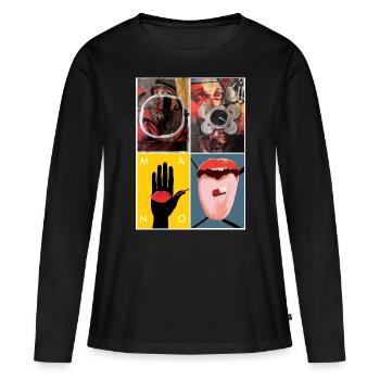 together with 2 works by massimiliano sbrescia - Women's Premium Organic Long Sleeve Shirt - black - Front - Julia (174cm)
