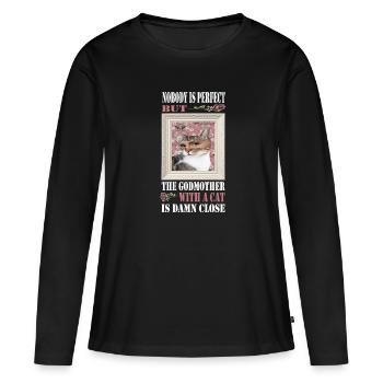 Godmother Aunt Godmother Baptismal Godchild - Women's Premium Organic Long Sleeve Shirt - black - Front - Julia (174cm)