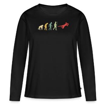 Evolución de la pelota salvadora de la chica del - T-shirt manches longues Premium bio Femme - noir - Devant - Julia (174cm)