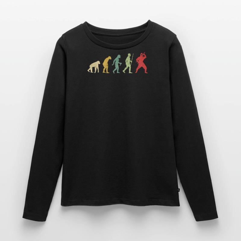 Ninja Pose Evolution T-shirt manches longues Premium bio Femme