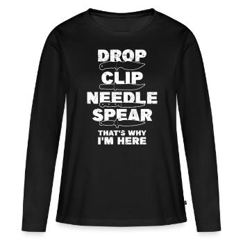 Messer Sammeln - Frauen Premium Bio Langarmshirt - Schwarz - Vorne - Julia (174cm)