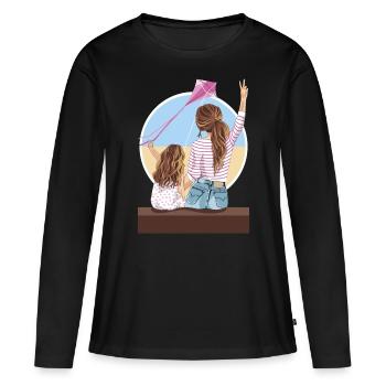 Ein perfekter Tag - Frauen Premium Bio Langarmshirt - Schwarz - Vorne - Julia (174cm)