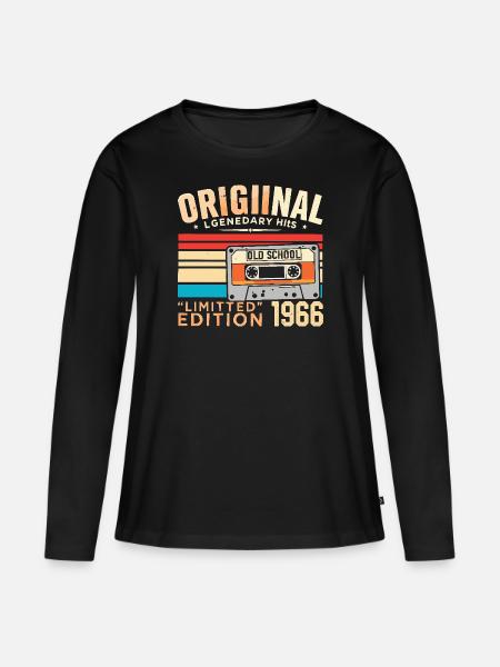 Original 1966, legendär seit 1966 Jahrgang 1966 - Frauen Premium Bio Langarmshirt - Schwarz
