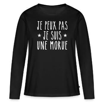 I can't I'm a cod - Women's Premium Organic Long Sleeve Shirt - black - Front - Julia (174cm)